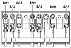 Schéma poistiek motorového priestoru (nízke) – Volkswagen Golf V - 2