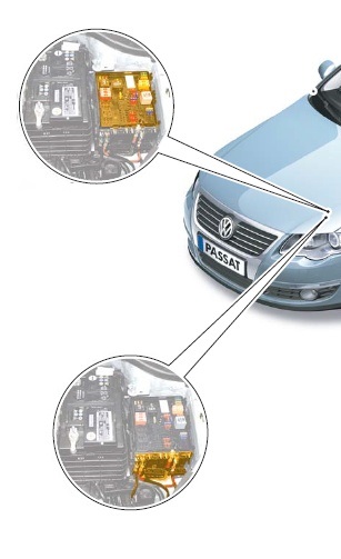 Motorový priestor – passat b6 poistky