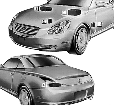 Lexus SC 430 (Z40) (2001-2010) – poistková skrinka